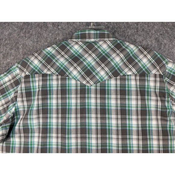 Wrangler Western Shirt Plaid Pearl Snap Short Sleeve Cowboy Size 3XL Lot Of 2 - Picture 11 of 15